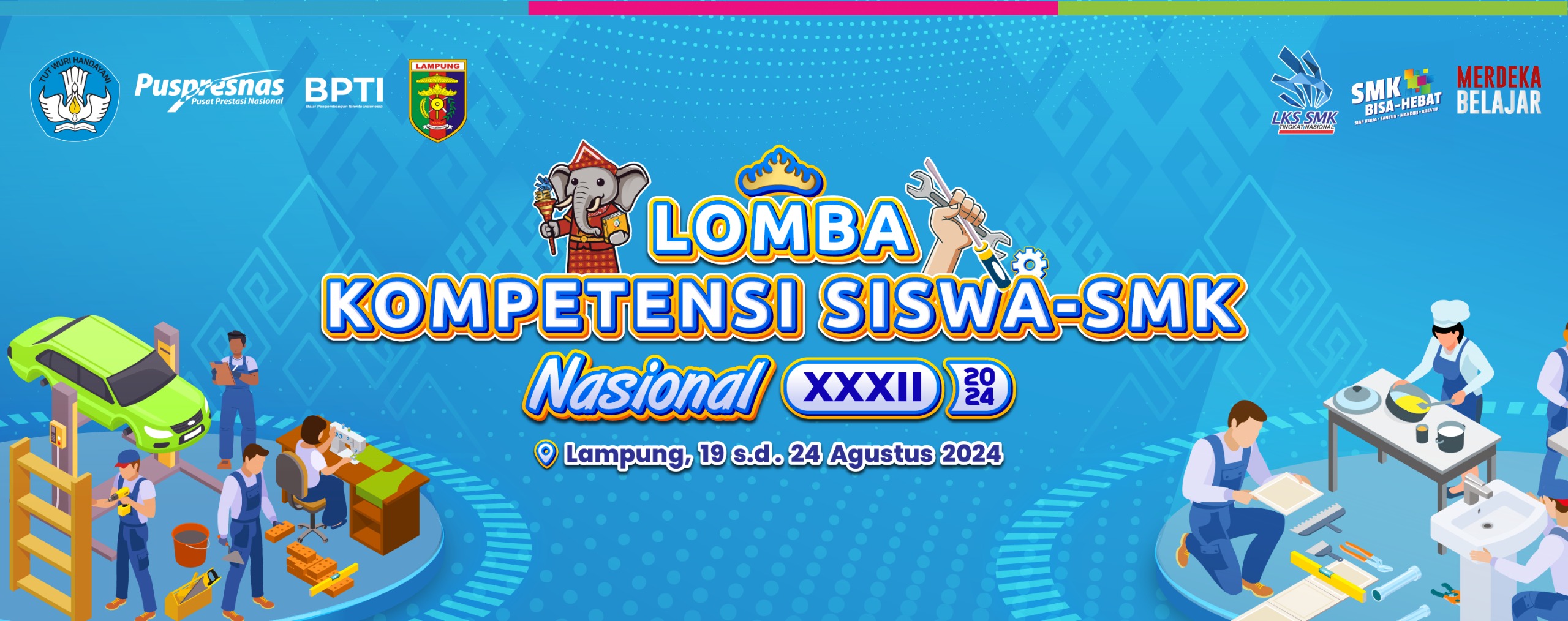 47 Bidang Lomba + 1 Exhibition LKSN SMK Tk. Nasional Tahun 2022